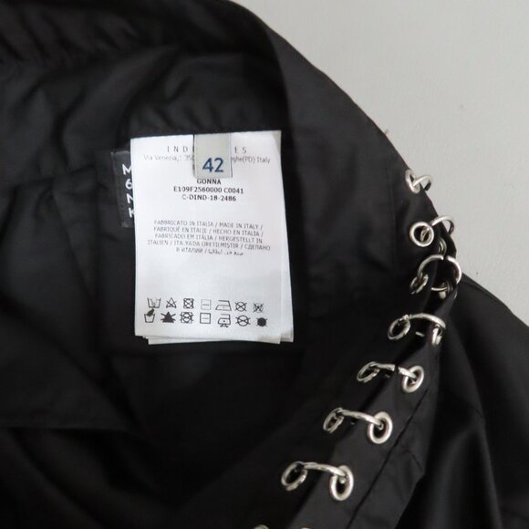 Moncler Genius Womens Black Pleated Nylon Midi Skirt 6 Noir Kei Size 42 (Small) - Picture 5 of 5